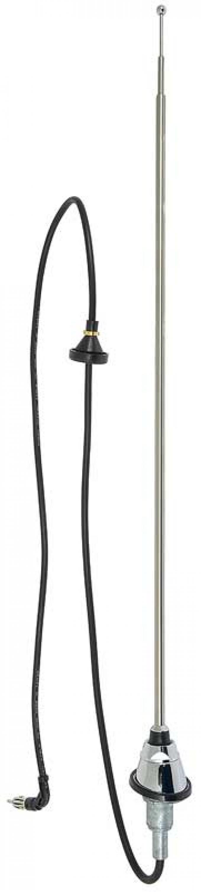 1964-68 Ford Mustang, Radio Antenna Assembly, with Round Base And Telescoping Mast