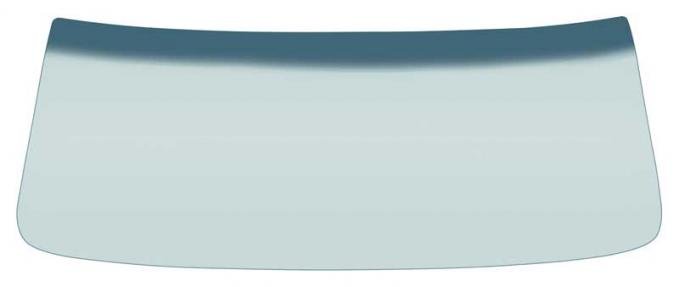 OER 1966-67 Buick, Chevrolet, Pontiac, Oldsmobile, A-Body, Front Windshield Glass, 2 Door Hardtop, Coupe, Convertible, Light Green Tint, with Blue/Green Upper Shaded Band DW670T