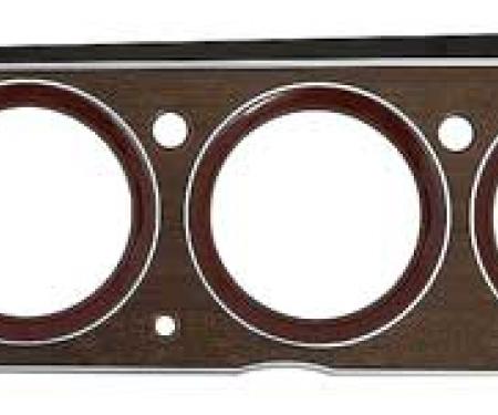 OER 1970-71 Mopar E-Body Woodgrain Rallye Gauge Bezel Set , 3-Switch , Hardtop ME1483