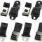 1968-69 Camaro / Firebird, Retractable Seat Belt Set, Deluxe Interior, Black with Chrome Latches, 5-Piece Set