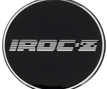 1985-1990 Camaro IROC-Z Wheel Center Cap Emblem, R15, 2-15/16", Black Background