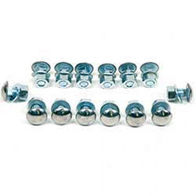 OER 1966-67 Chevy II, Nova, Bumper Bolt Set, Zinc Plated with Stainless Steel Cap, 42-Piece Set GM198