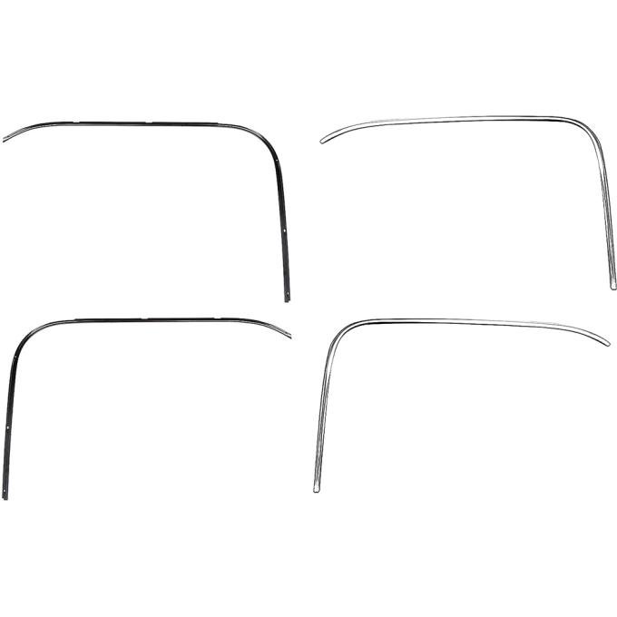 1974-86 Chevy, GMC C/K Pickup, 1987-91 R/V, Drip Rail Retainer and Molding Kit, 4 Piece Set