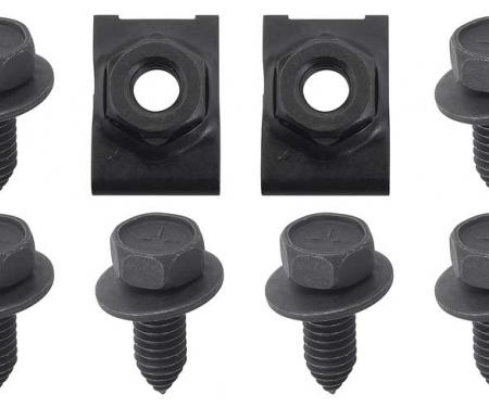Redline Restomotive® 1968-1969 Chevrolet Camaro RS Headlight Door Actuator Shields Mounting Hardware Set