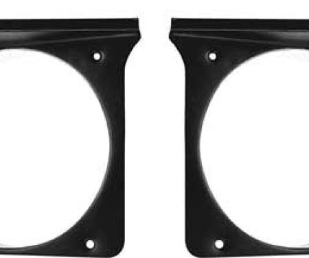 OER 1970 Dodge Challenger R/T, Headlamp Bezels, Black, Pair ME1545