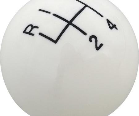 OER 1967-1971 GM, Various Models, Hurst 4-Speed Shift Knob, 1-3/4" with 3/8"-16 Thread, White 3961437W