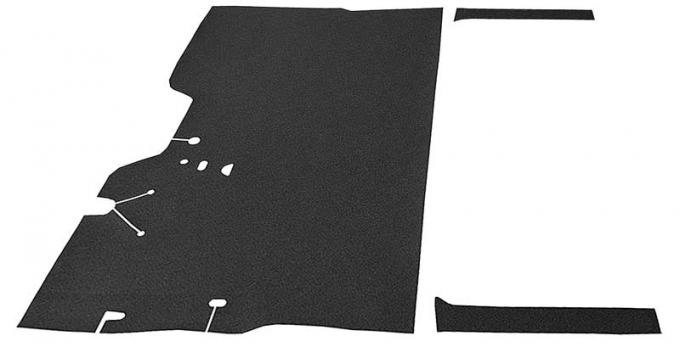 OER 1947-55 Chevrolet, GMC Pickup, 1st Series, Regular Cab, Die-Cut Vinyl Flooring Kit, Vinyl, Standard Backing, w/ Stock Seat Riser, Automatic or 3-Speed Manual, Low Hump, 2WD, Black T3742301