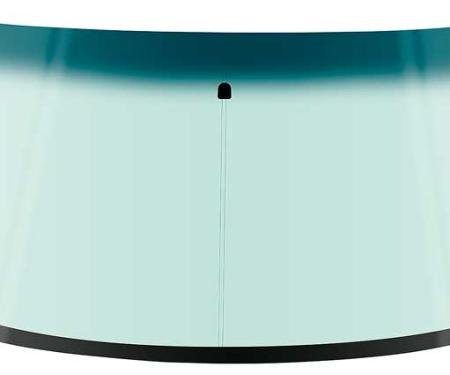 OER 1978-88 Buick, Chevy, GMC, Pontiac, Oldsmobile, G-Body, Front Windshield Glass, with Built-In Antenna, Lt Green Shade, with Blue/Green Upper Shaded Band GN110245T
