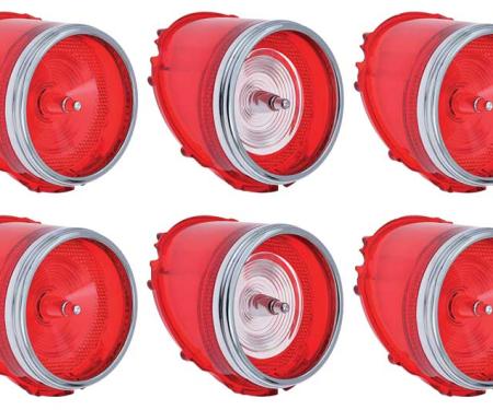 OER 1965 Impala Tail Lamp Lens and Back Up Lamp Lens Set *881262