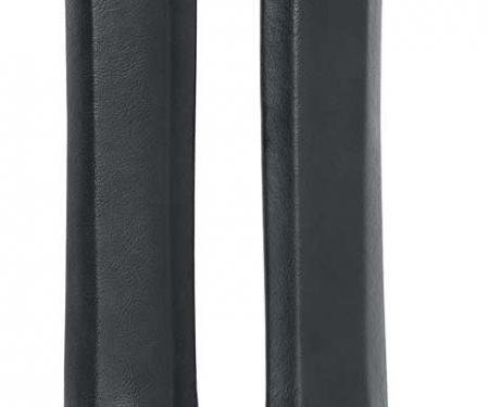 1968 Camaro, 68-69 Firebird, Inner Pillar Post Moldings, Convertible, Black, Vinyl Wrapped