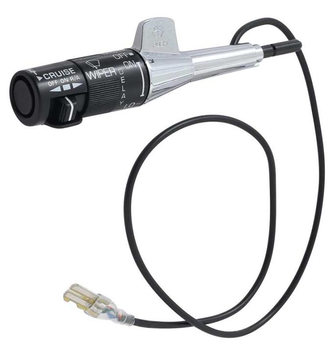 1984-95 GM, Combination Switch, Turn Signal Lever, with Cruise, with Pulse Wipers, Chrome Stem