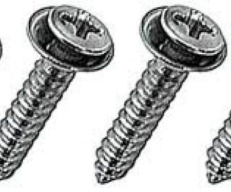 OER Washer Head Chrome Trim Screw, #8 x 5/8" With Small Flush Free Spinning Washer, 10 Piece Set *A2774K