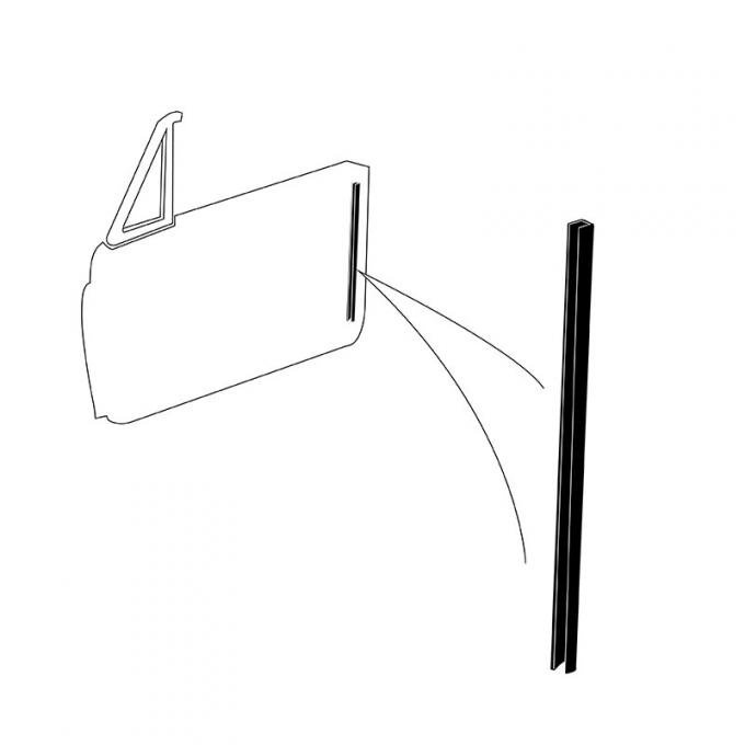 Dennis Carpenter Door Glass Run - 1962 Ford Car   C2AZ-7621508