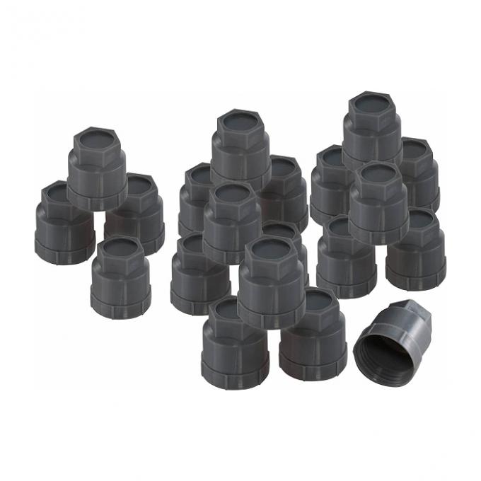 Corvette Plastic Lug Nut Caps, Factory Style, Gray, 1986-1990