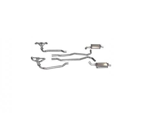 Corvette 4 Speed Exhaust System with Headers and Magnaflow Mufflers, 1968-1972