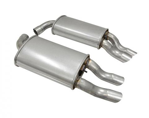 Corvette Mufflers, Aluminized with Tips (1984 Replacement), 1985-1990