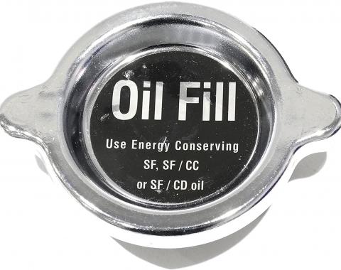 Corvette Oil Filler Cap, Chrome, 1965-1981