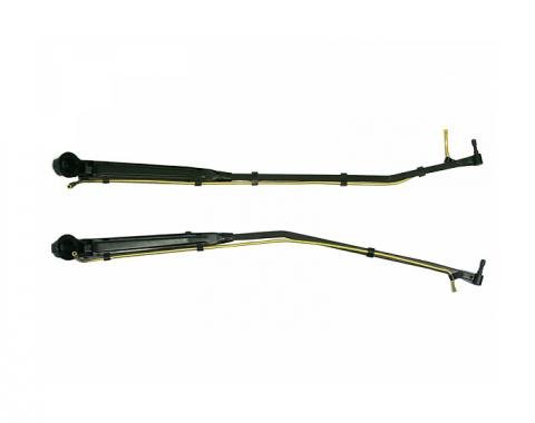 Corvette Windshield Wiper Arms, Correct With Brass Tubes, 1969-1974 Early
