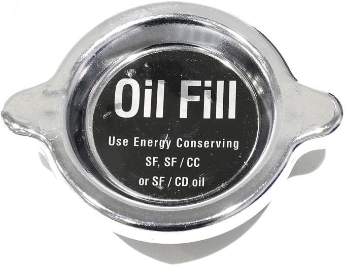 Corvette Oil Filler Cap, Chrome, 1965-1981