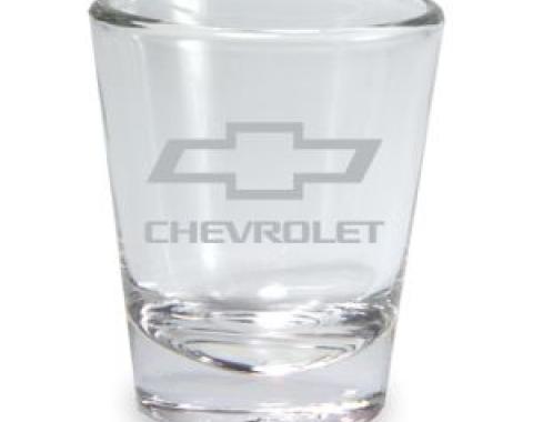 Chevrolet Etched Bowtie Clear Shot Glass