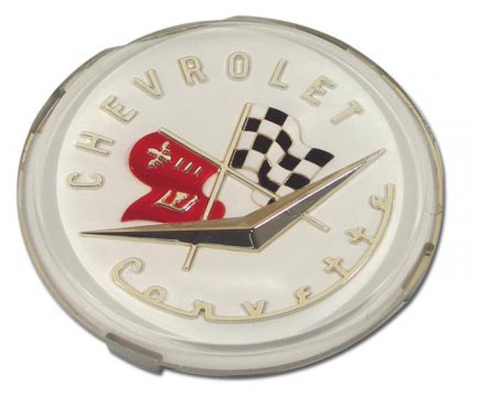 Corvette Emblem, Front & Rear NOS, 1956-1957
