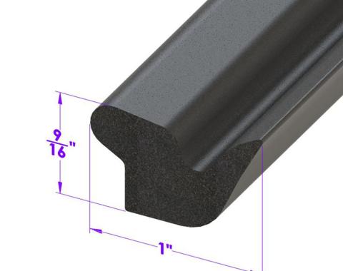 Metro Moulded Parts Decklid Seal. Fits Lower Edge and Sides of Decklid LP 52