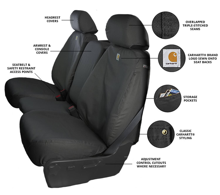 Covercraft Carhartt® Super Dux Black SeatSaver Seat Covers